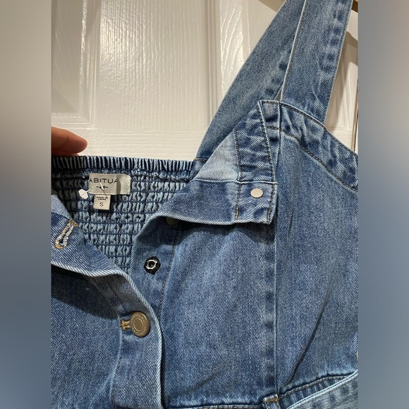 Custom Habitual Denim Buttoned Down Dress SzS - Picture 6 of 12